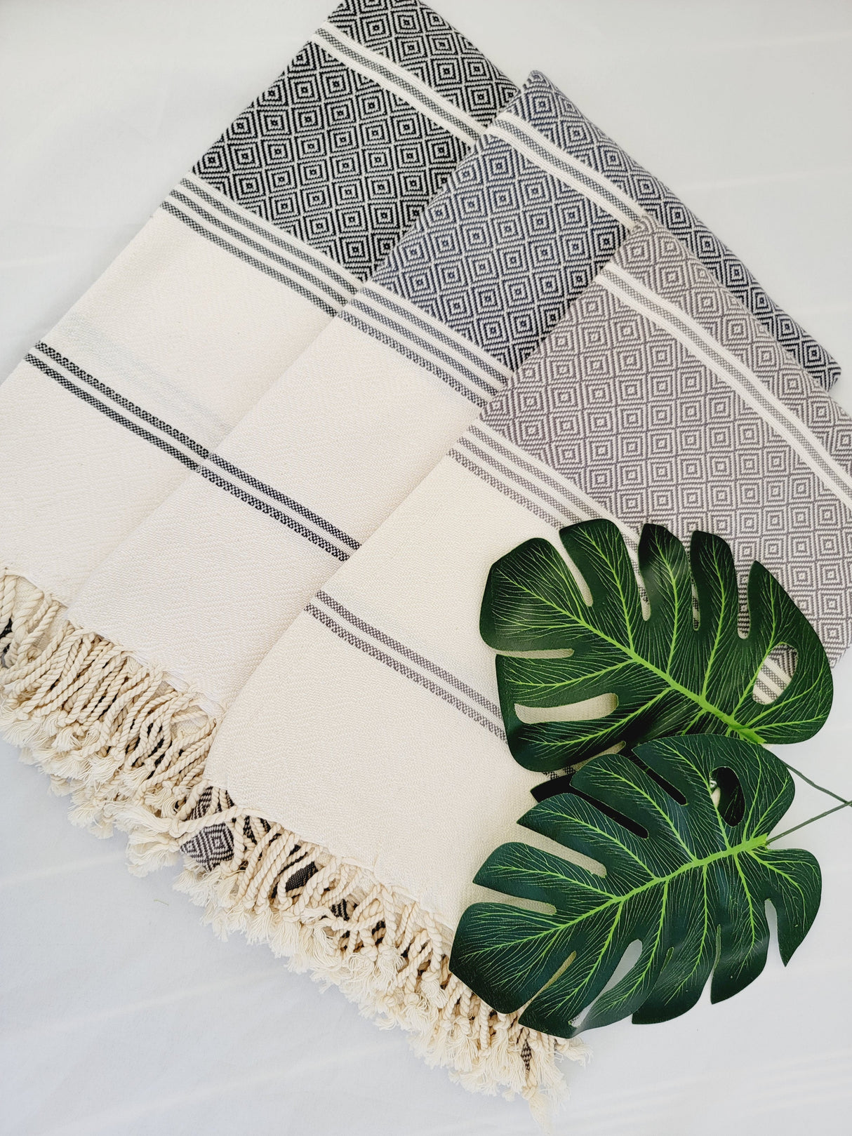 Easy Carry Quick Dry Cotton Beach Towel from EBRU Home