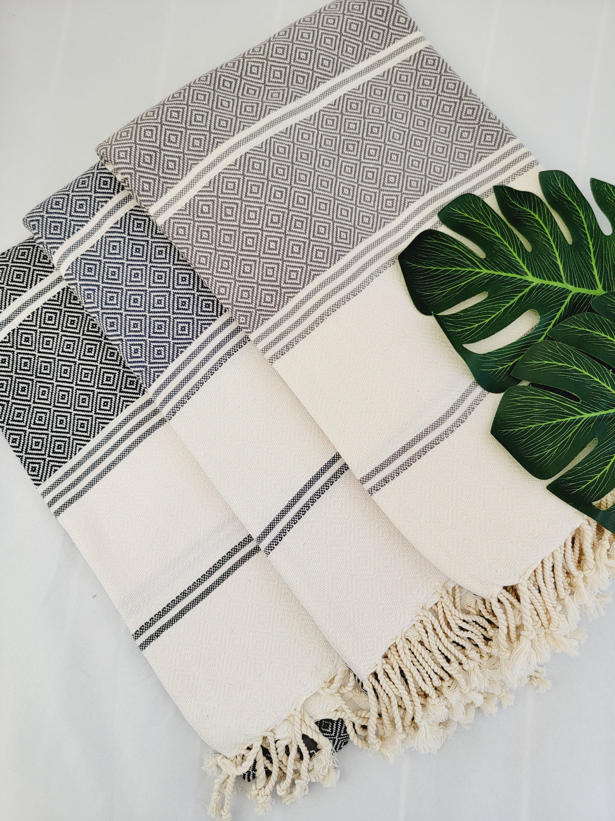 Easy Carry Quick Dry Cotton Beach Towel from EBRU Home