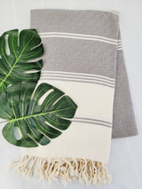 Bath / Beach Turkish Towels-Easy Carry Quick Dry Thin Towel-Gray