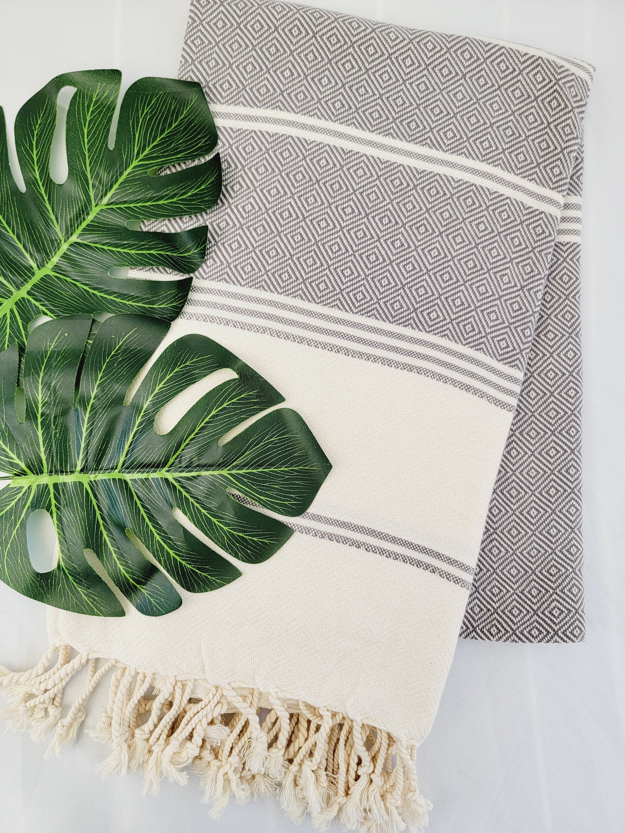 Easy Carry Quick Dry Cotton Beach Towel from EBRU Home
