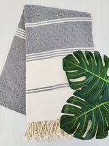 Bath / Beach Turkish Towels-Easy Carry Quick Dry Thin Towel-Navy