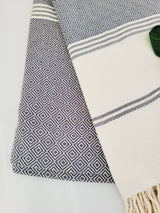 Easy Carry Quick Dry Cotton Beach Towel from EBRU Home