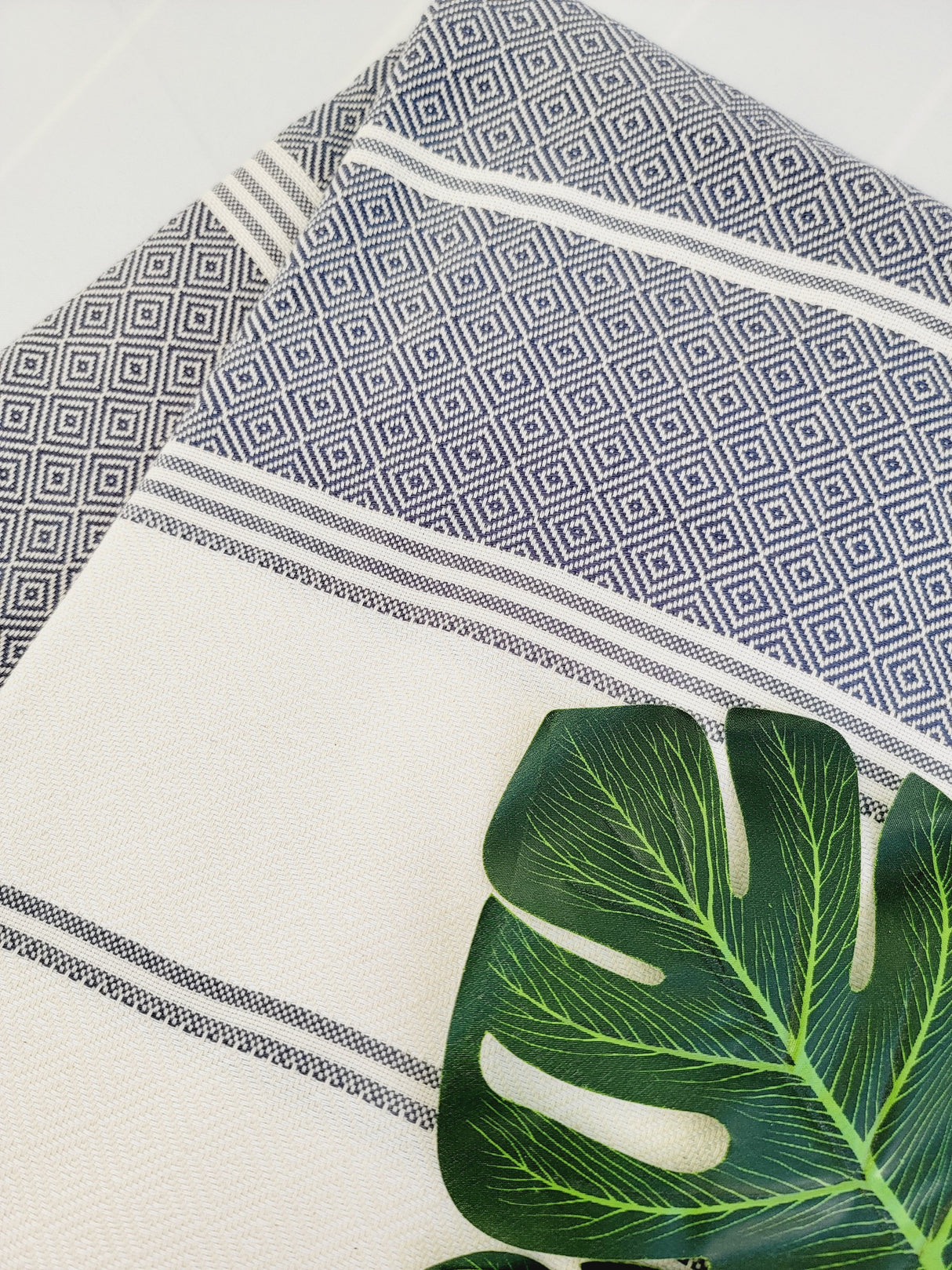 Bath / Beach Turkish Towels-Easy Carry Quick Dry Thin Towel-Navy