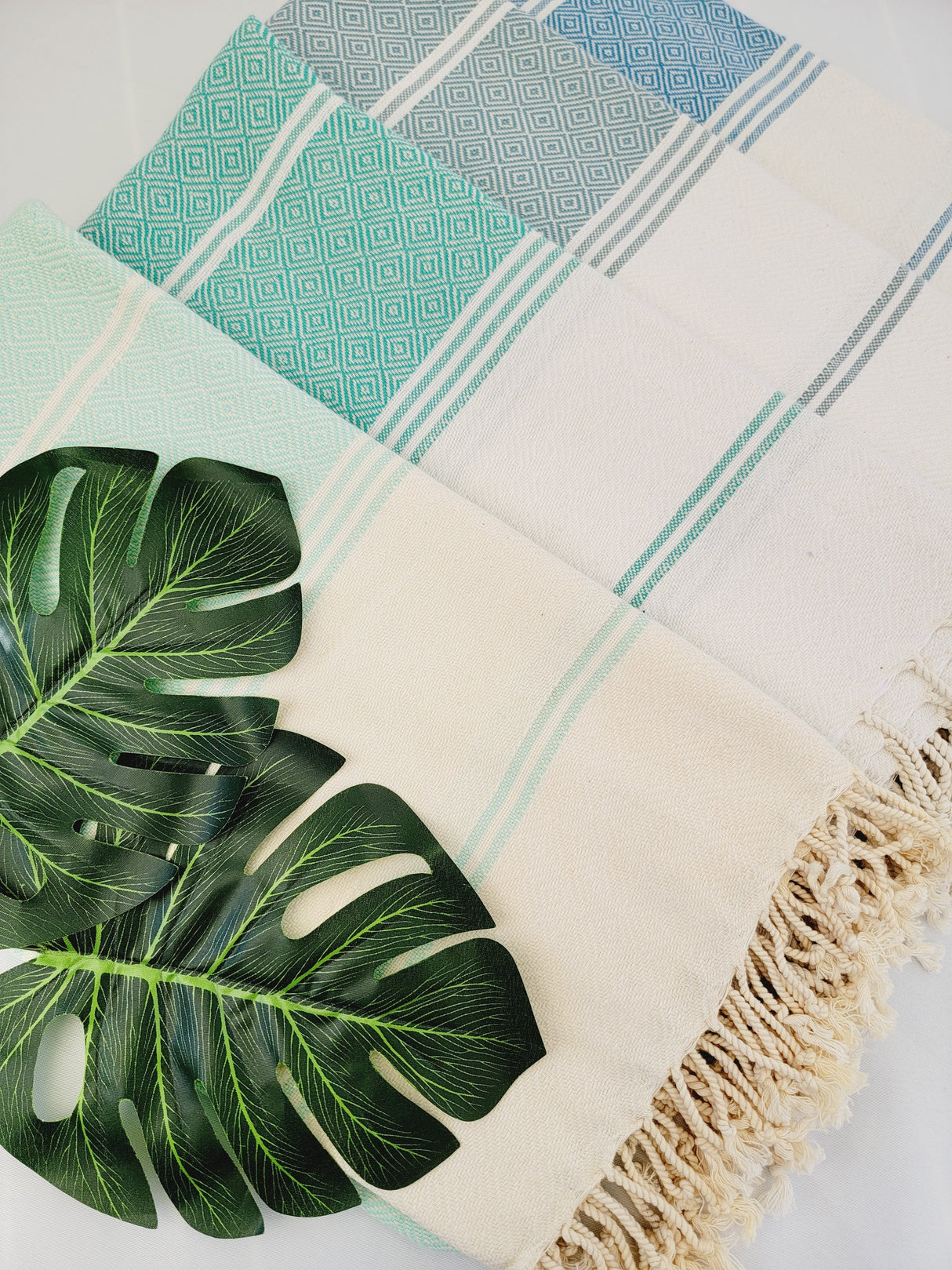Easy Carry Quick Dry Cotton Beach Towel from EBRU Home
