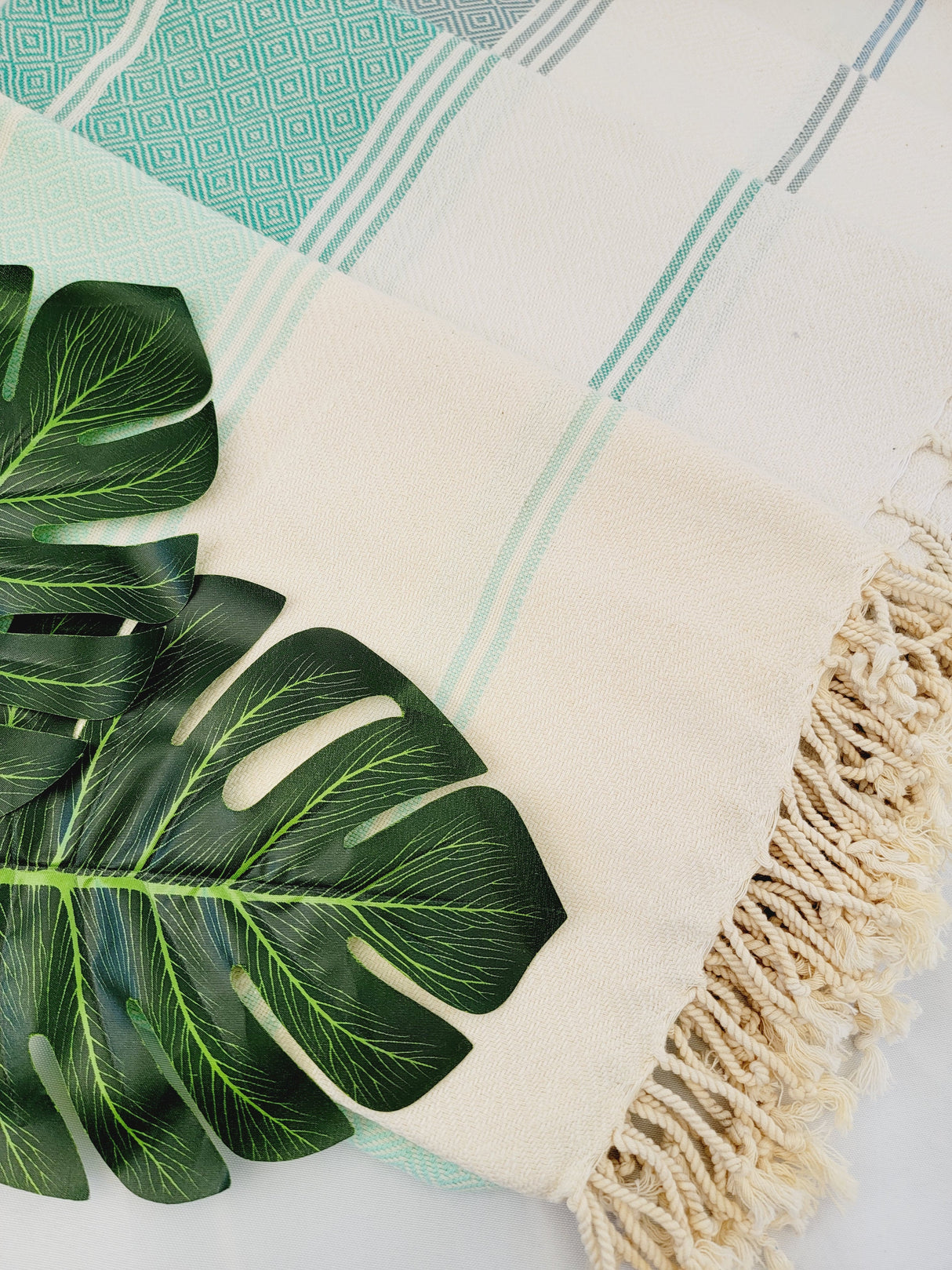 Easy Carry Quick Dry Cotton Beach Towel from EBRU Home