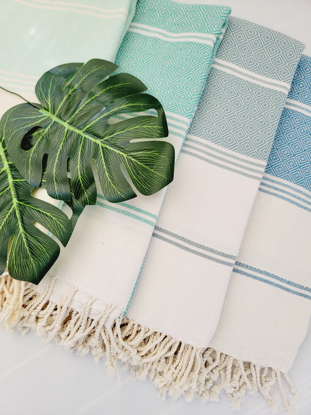 Easy Carry Quick Dry Cotton Beach Towel from EBRU Home