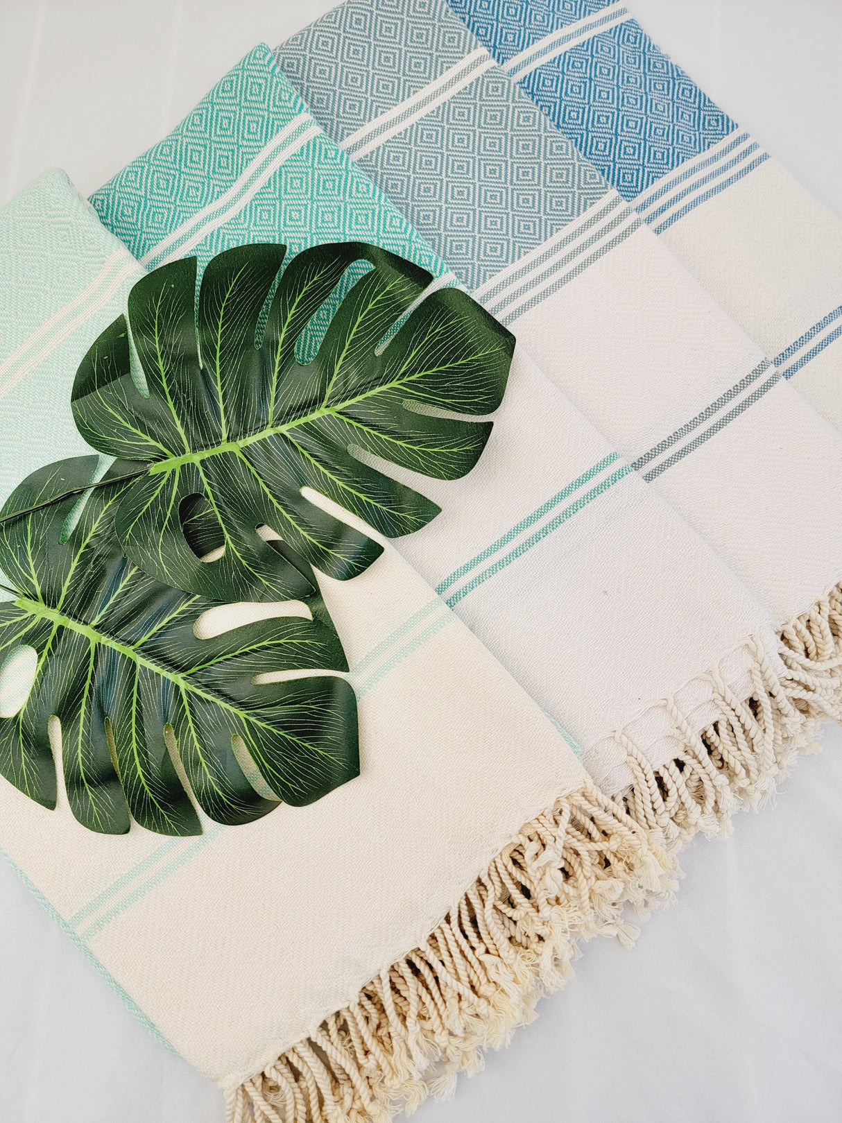 Easy Carry Quick Dry Cotton Beach Towel from EBRU Home