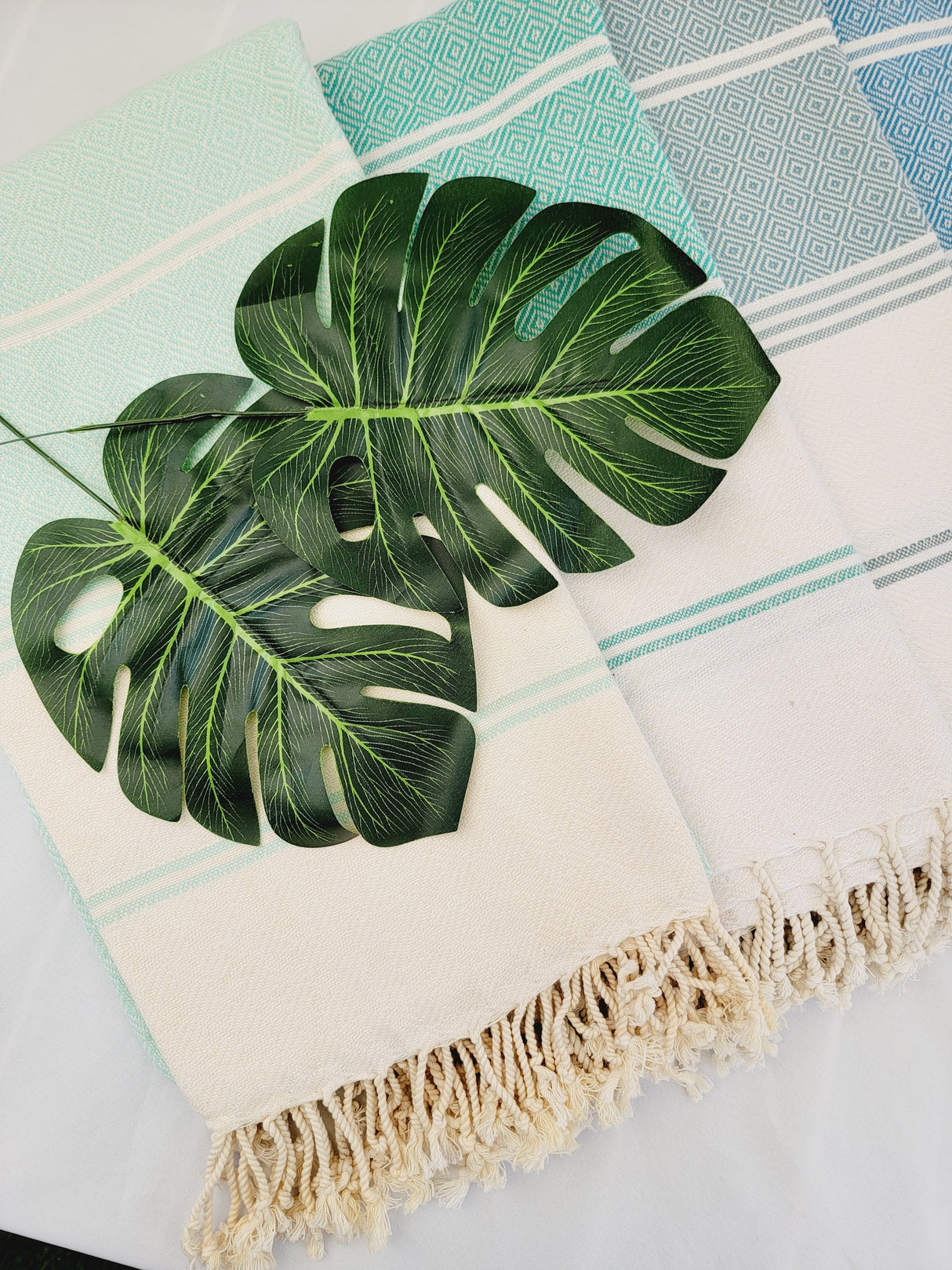 Easy Carry Quick Dry Cotton Beach Towel from EBRU Home