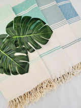 Easy Carry Quick Dry Cotton Beach Towel from EBRU Home