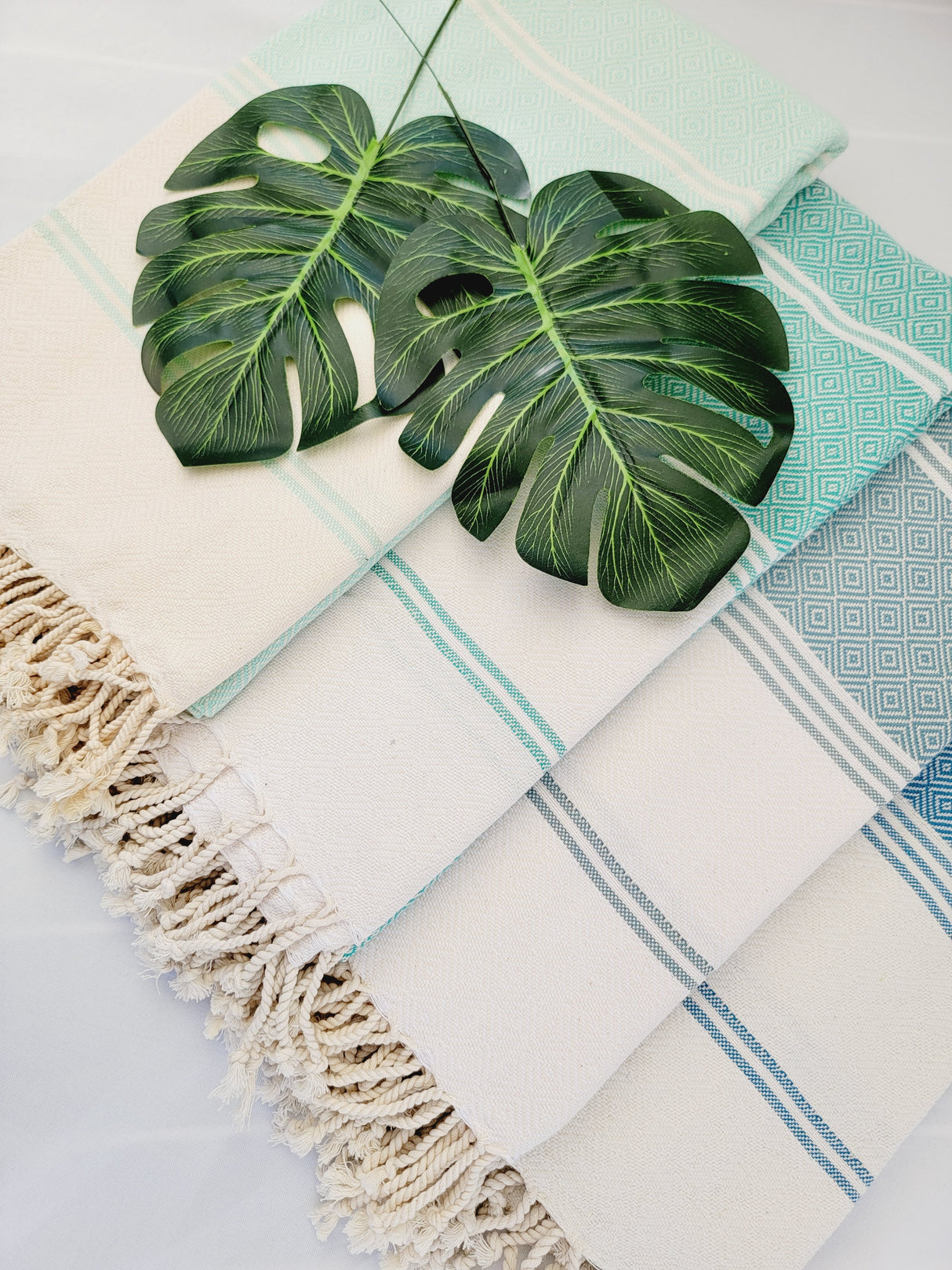 Easy Carry Quick Dry Cotton Beach Towel from EBRU Home