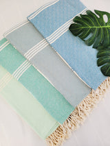 Easy Carry Quick Dry Cotton Beach Towel from EBRU Home