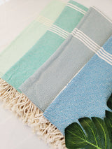 Easy Carry Quick Dry Cotton Beach Towel from EBRU Home