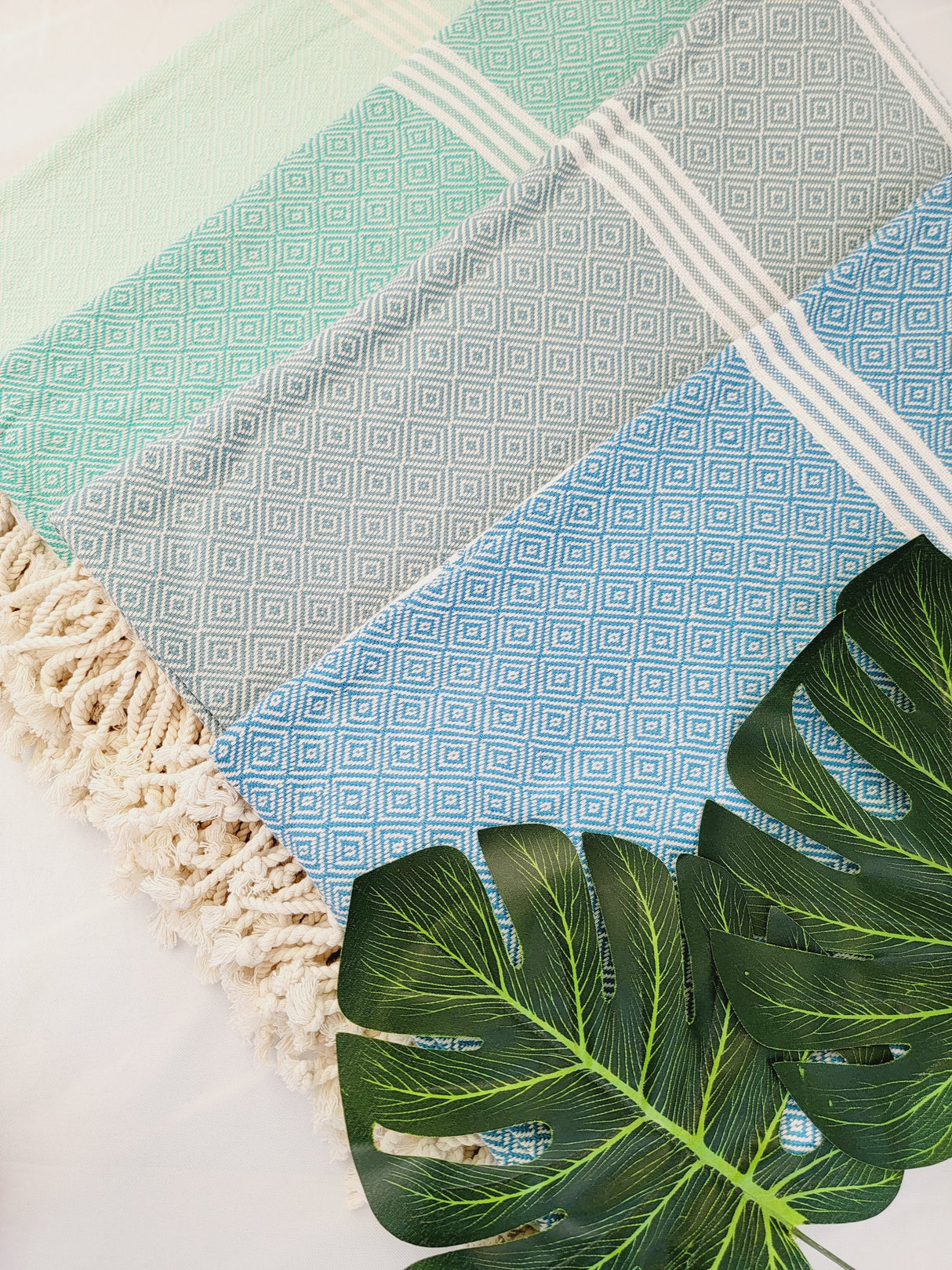 Easy Carry Quick Dry Cotton Beach Towel from EBRU Home