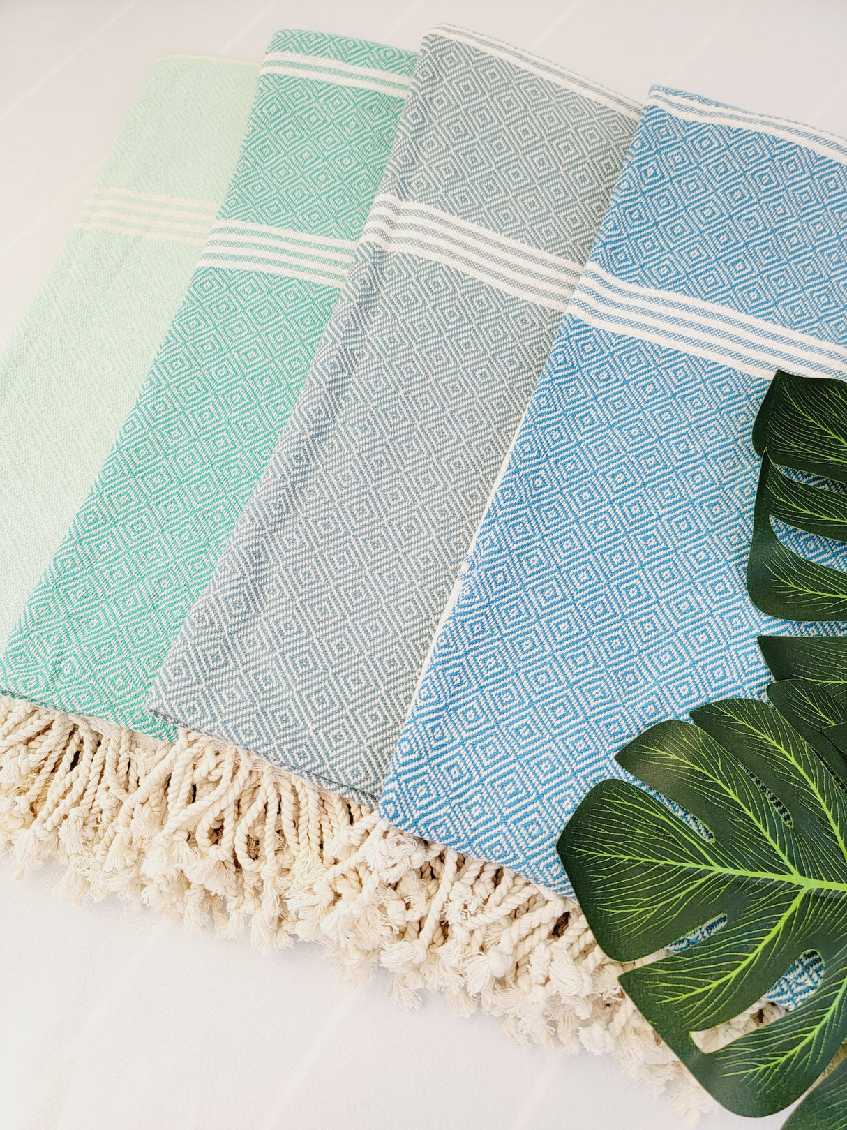 Easy Carry Quick Dry Cotton Beach Towel from EBRU Home