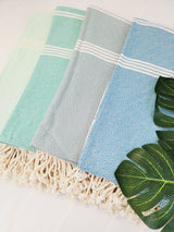 Easy Carry Quick Dry Cotton Beach Towel from EBRU Home