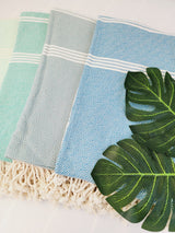 Easy Carry Quick Dry Cotton Beach Towel from EBRU Home