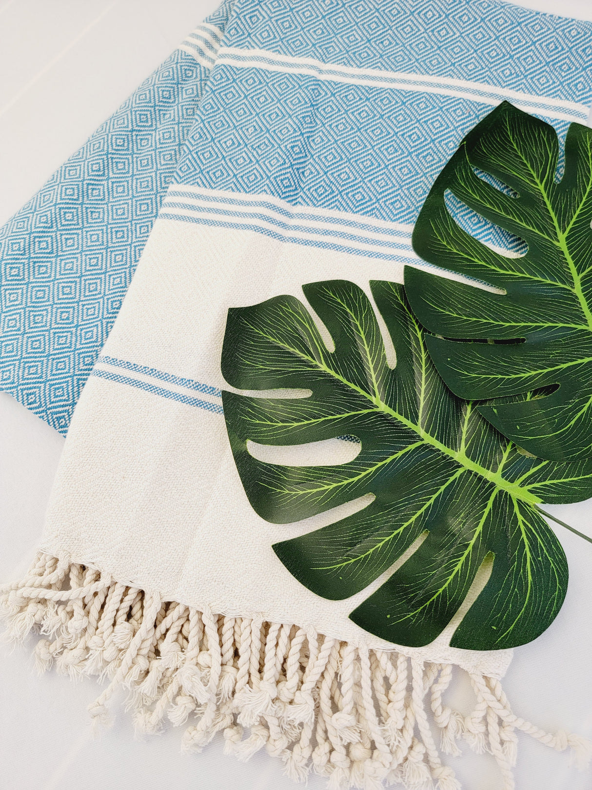 Easy Carry Quick Dry Cotton Beach Towel from EBRU Home