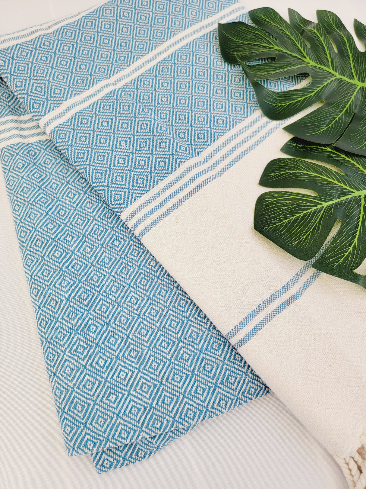 Easy Carry Quick Dry Cotton Beach Towel from EBRU Home