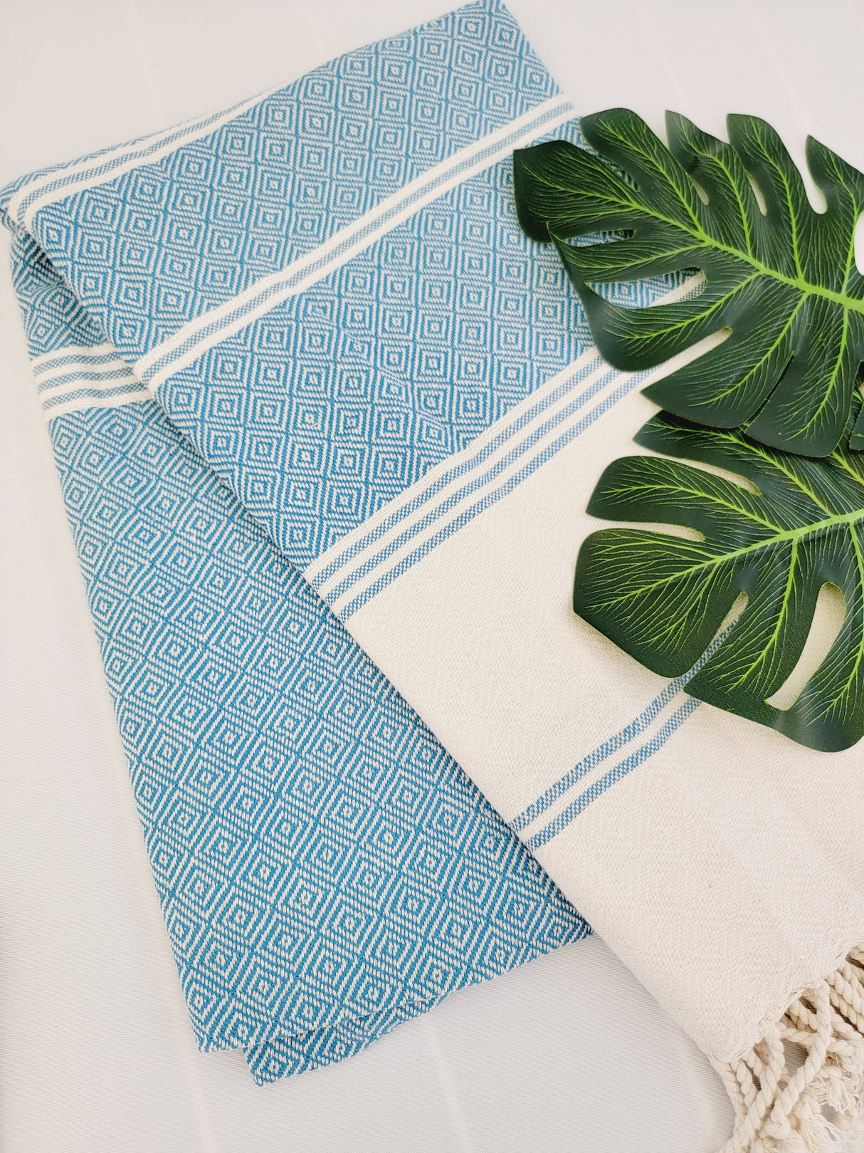 Easy Carry Quick Dry Cotton Beach Towel from EBRU Home