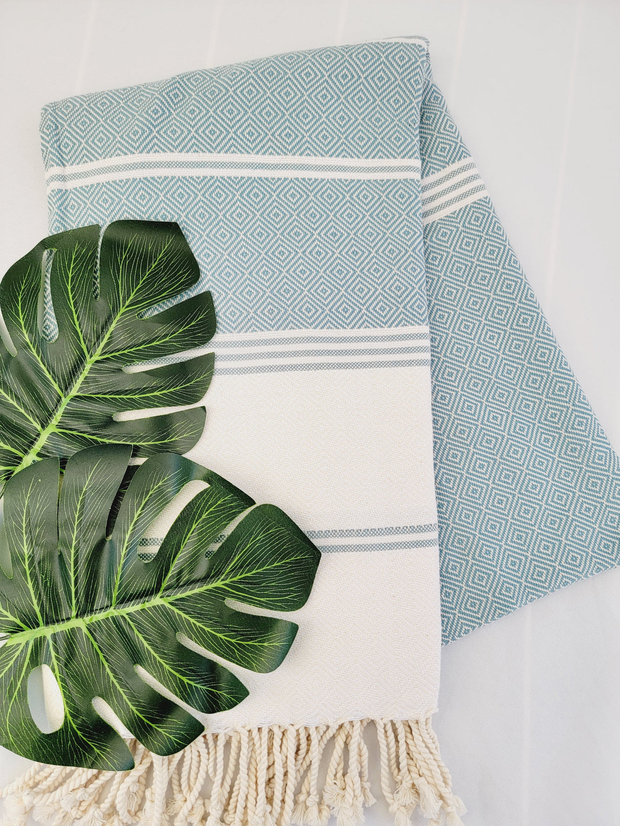 Easy Carry Quick Dry Cotton Beach Towel from EBRU Home