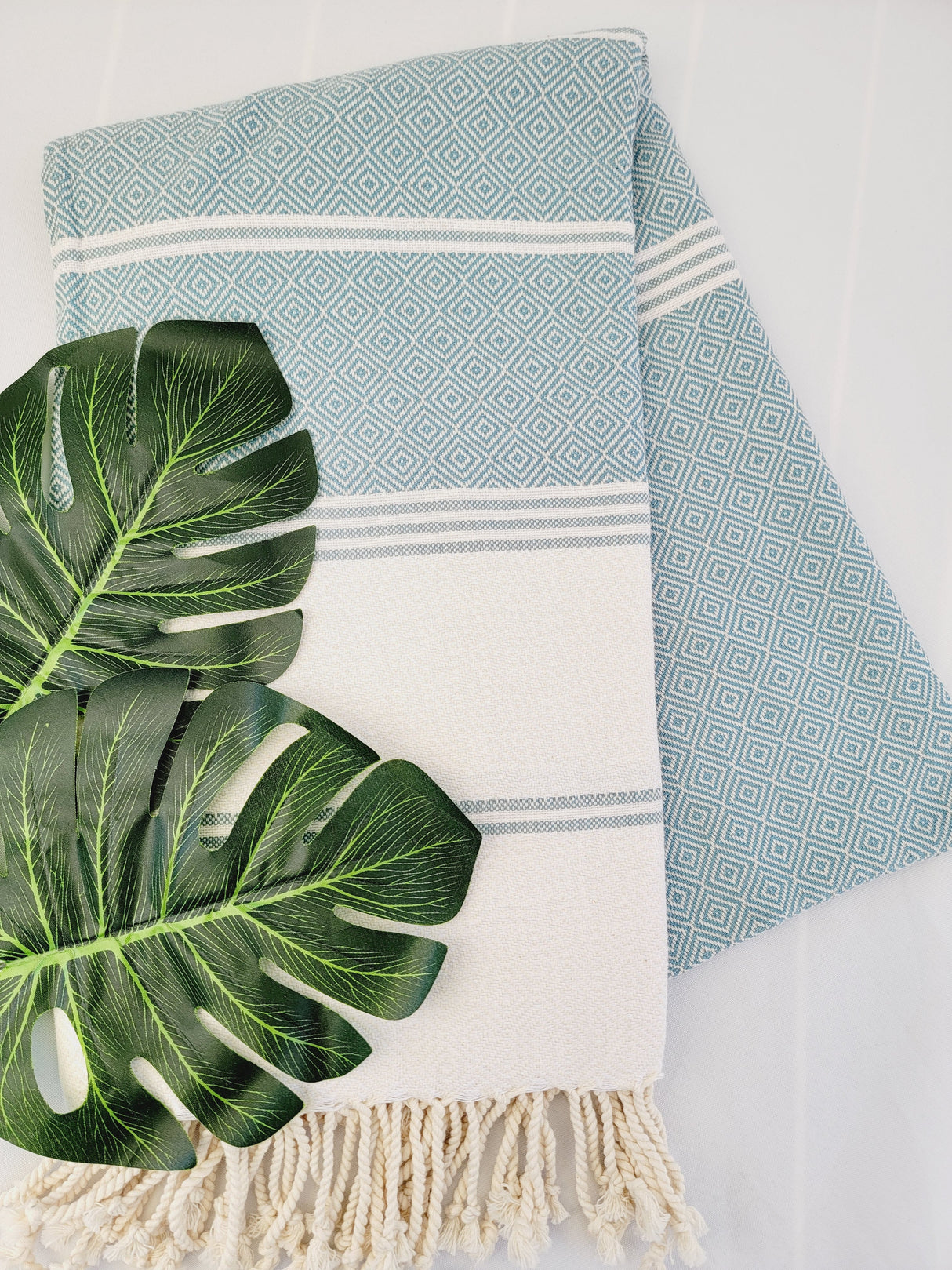 Easy Carry Quick Dry Cotton Beach Towel from EBRU Home