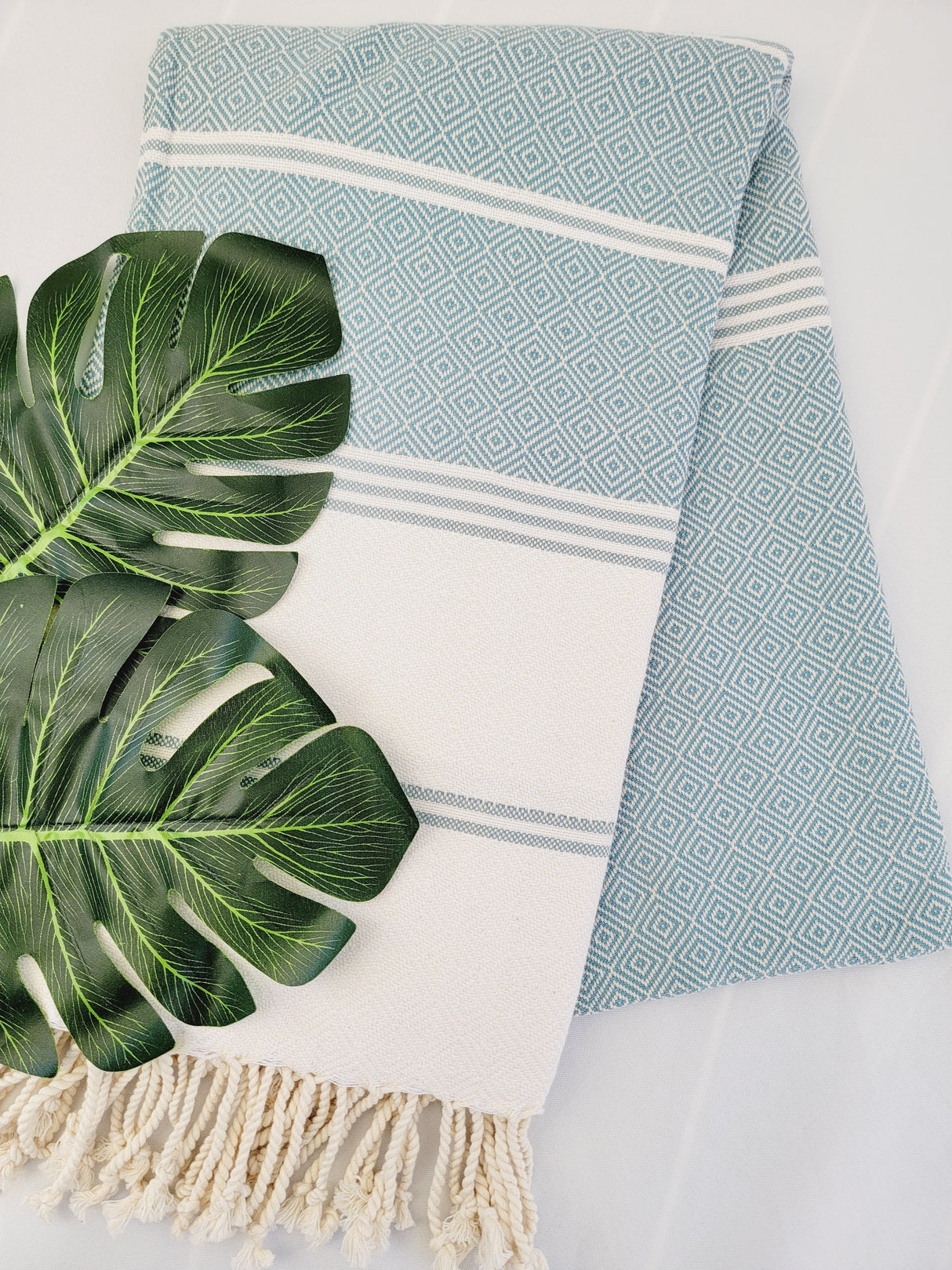 Easy Carry Quick Dry Cotton Beach Towel from EBRU Home