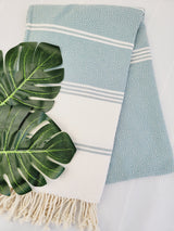 Easy Carry Quick Dry Cotton Beach Towel from EBRU Home