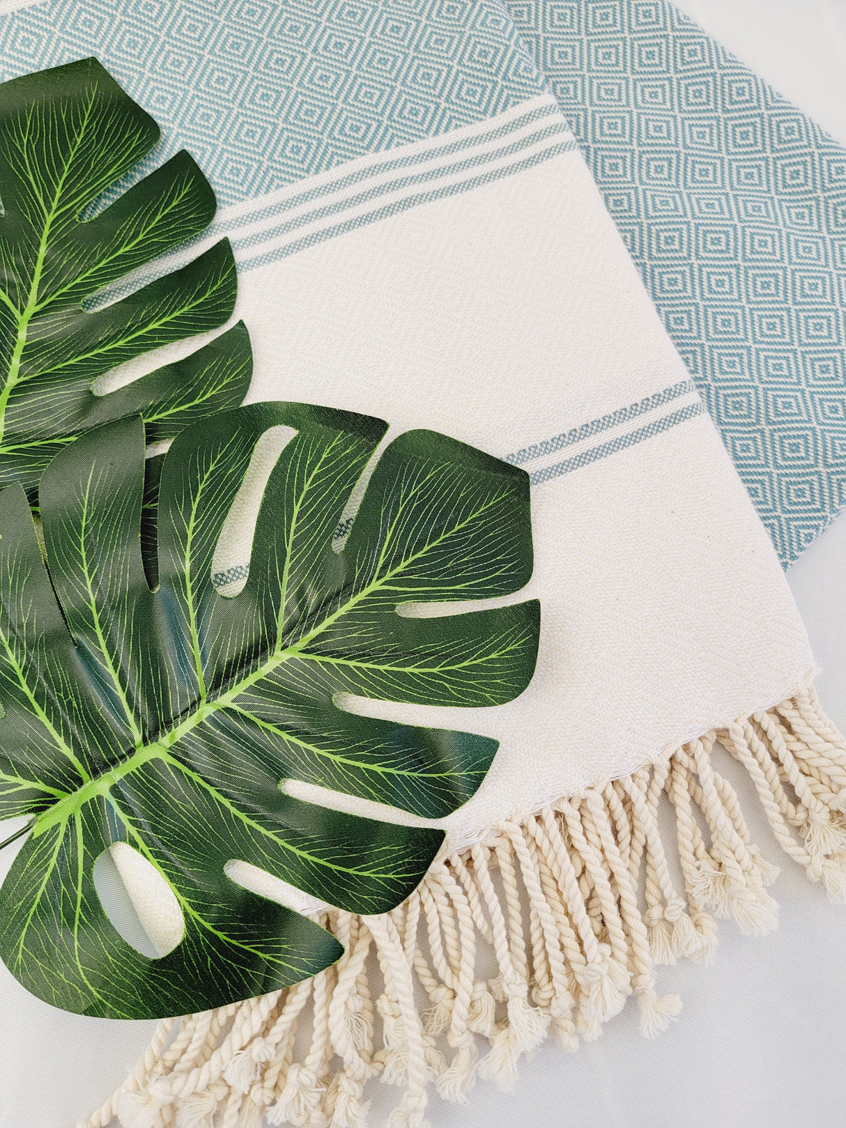Easy Carry Quick Dry Cotton Beach Towel from EBRU Home