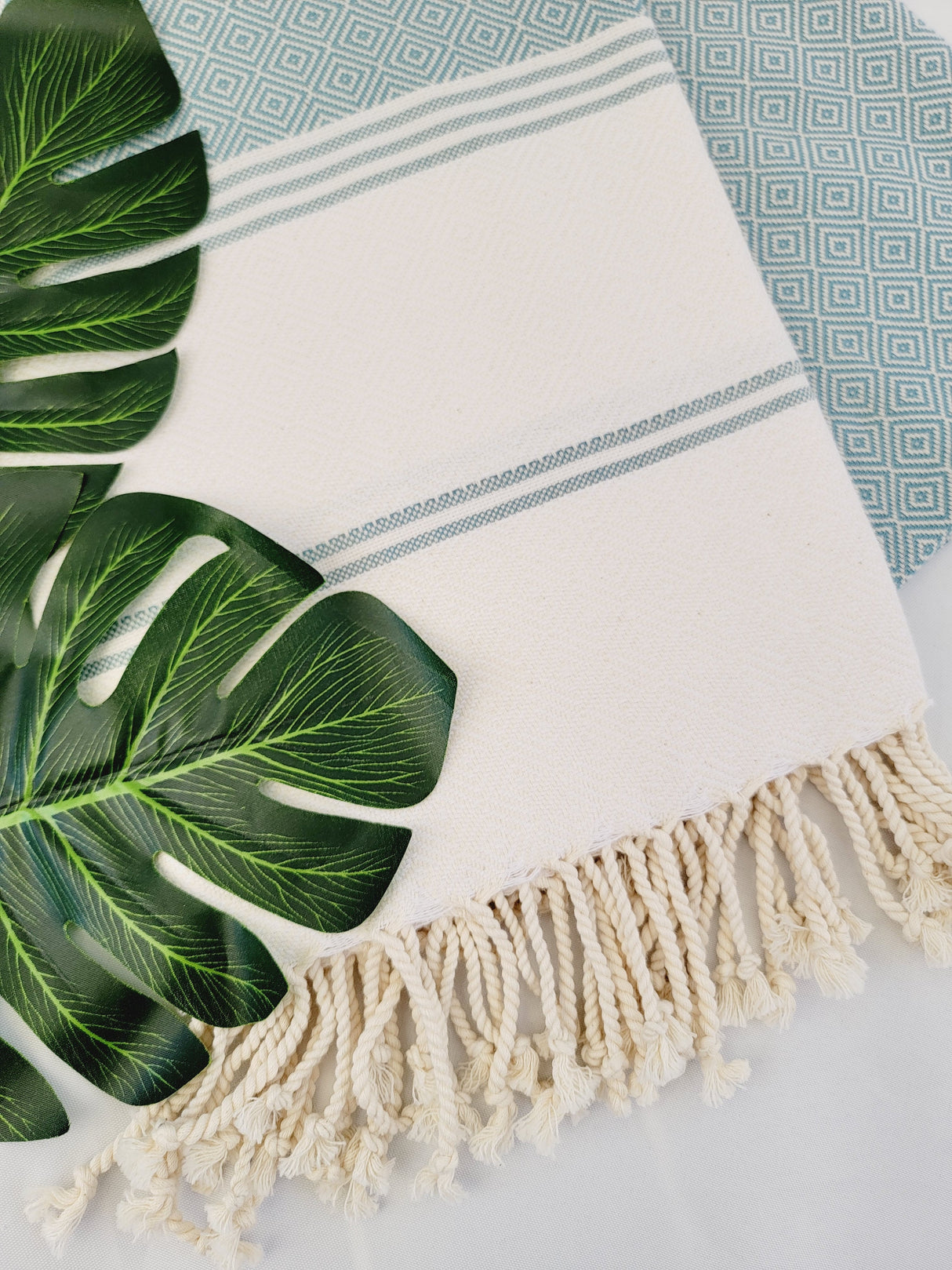 Easy Carry Quick Dry Cotton Beach Towel from EBRU Home