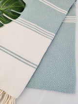 Easy Carry Quick Dry Cotton Beach Towel from EBRU Home