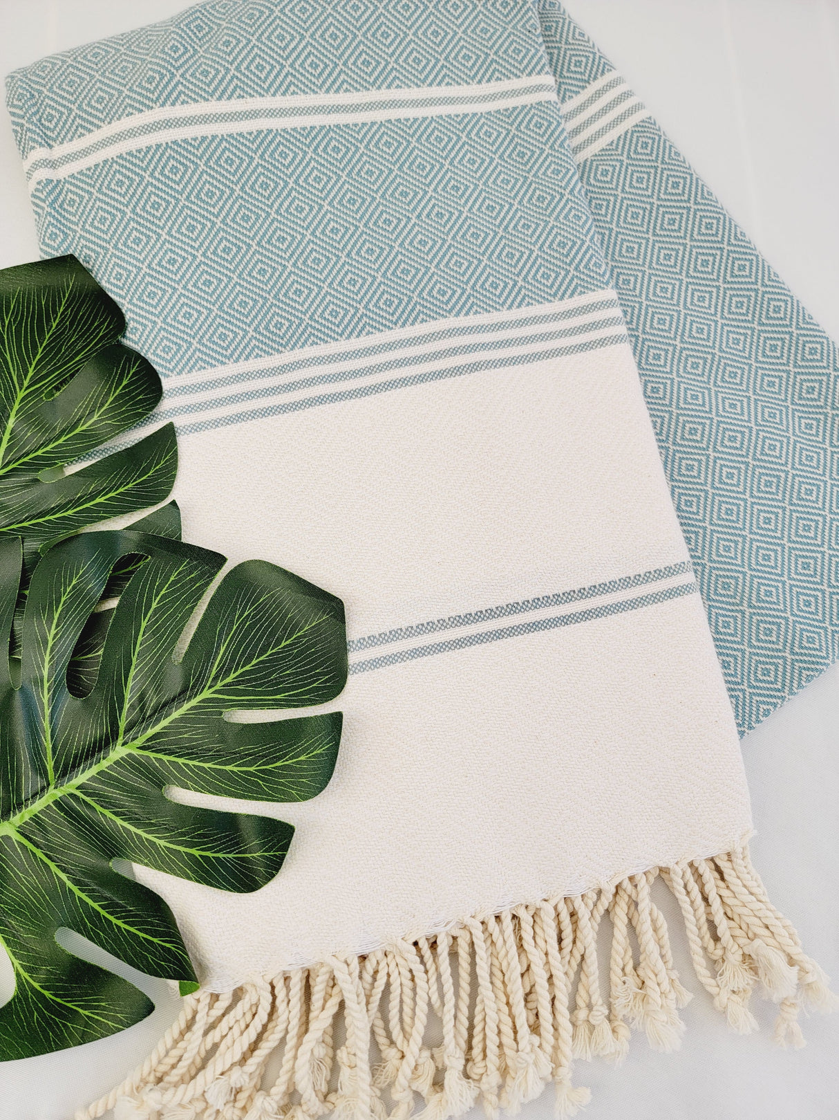 Easy Carry Quick Dry Cotton Beach Towel from EBRU Home