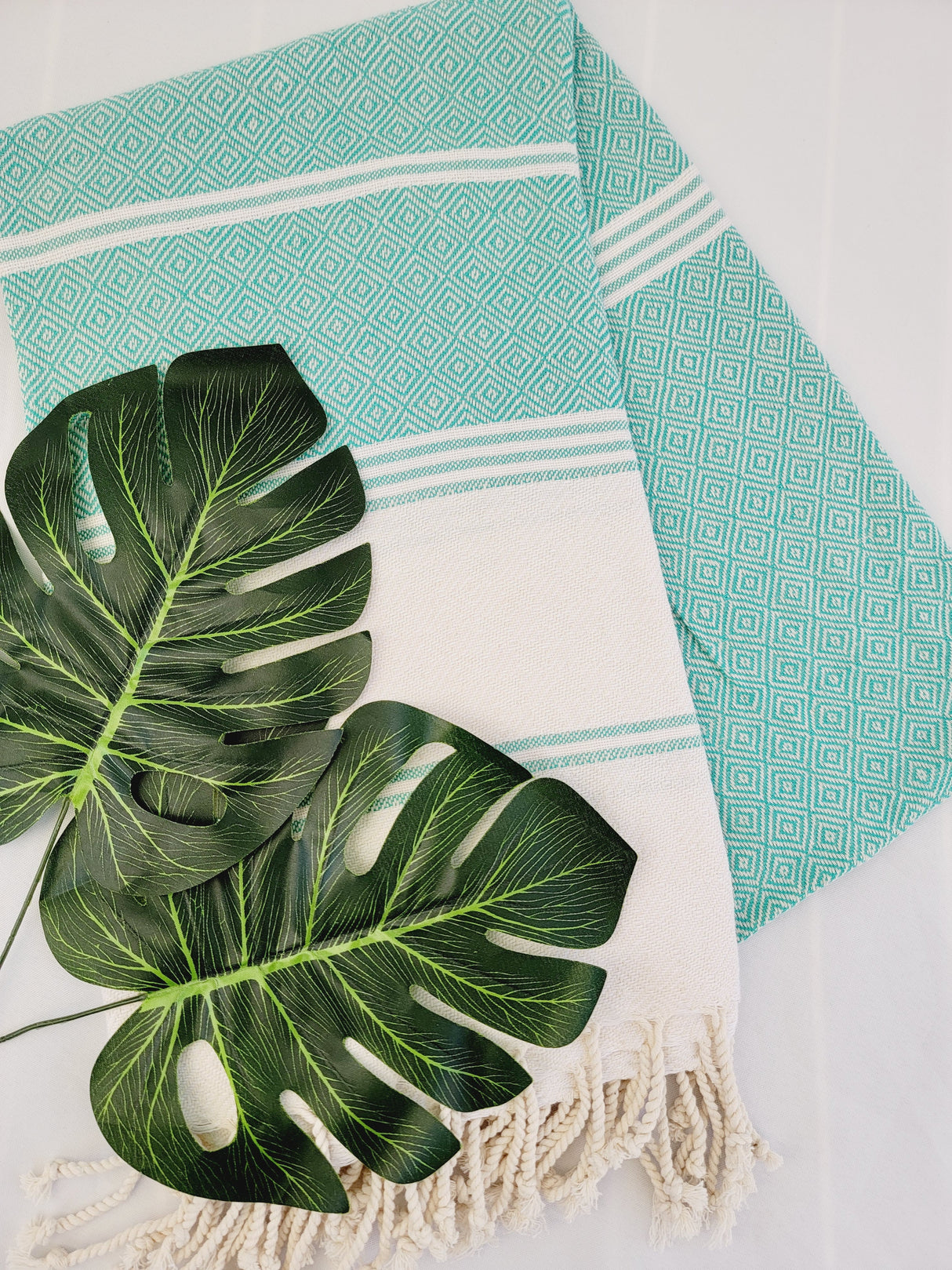 Bundle Easy Carry Quick Dry Cotton Beach Towel from EBRU Home