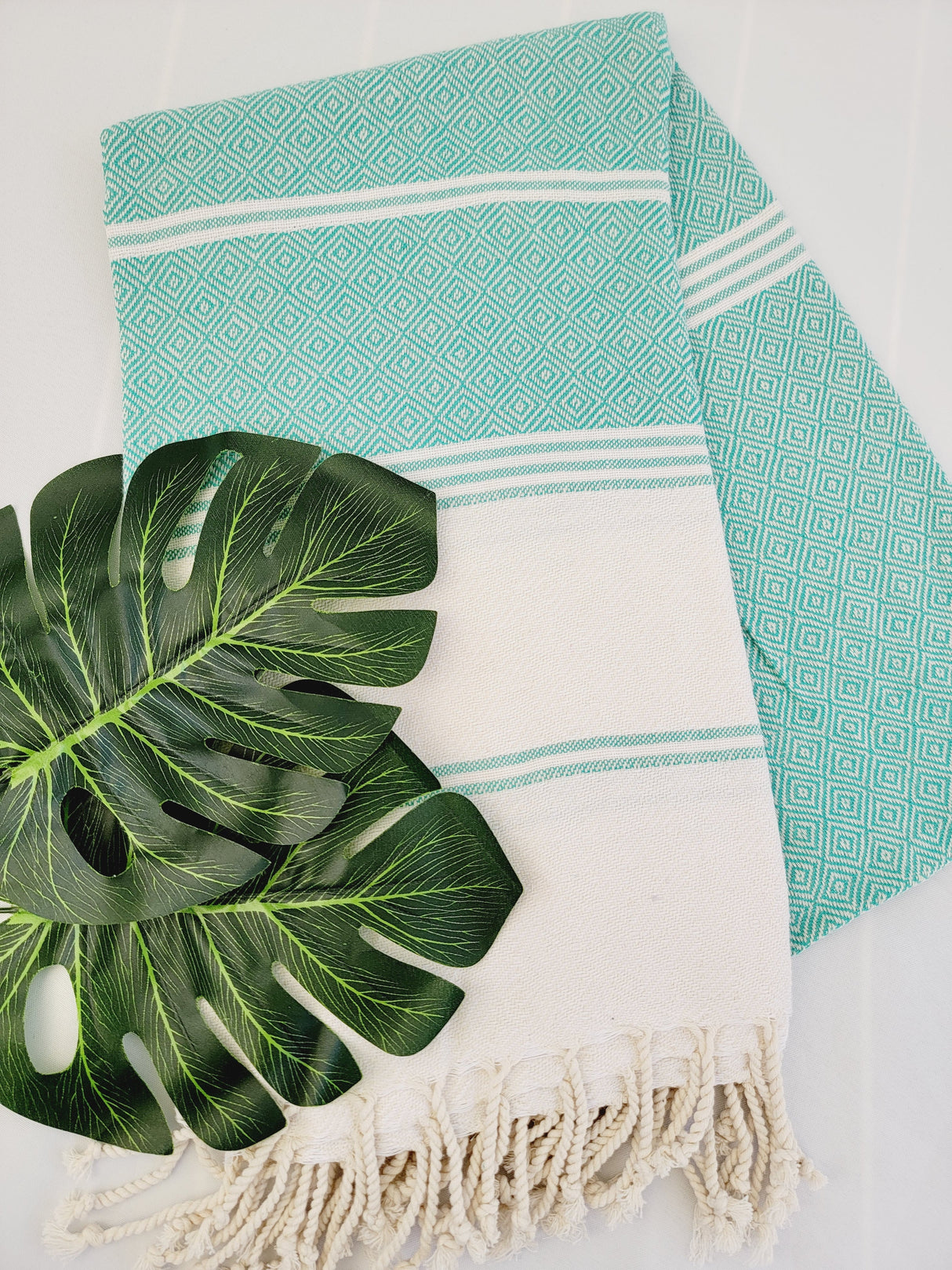 Easy Carry Quick Dry Cotton Beach Towel from EBRU Home