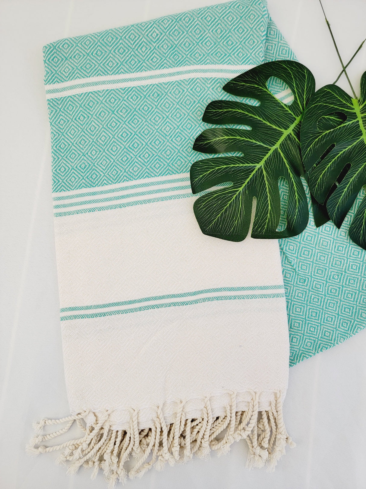 Easy Carry Quick Dry Cotton Beach Towel from EBRU Home