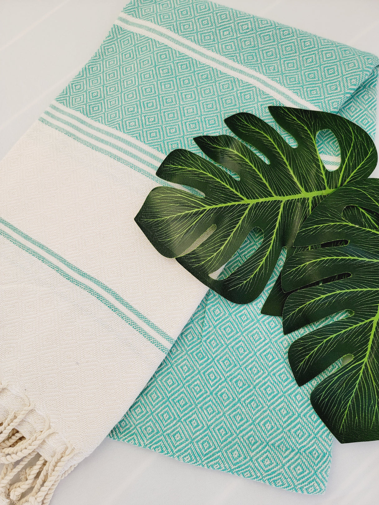 Easy Carry Quick Dry Cotton Beach Towel from EBRU Home