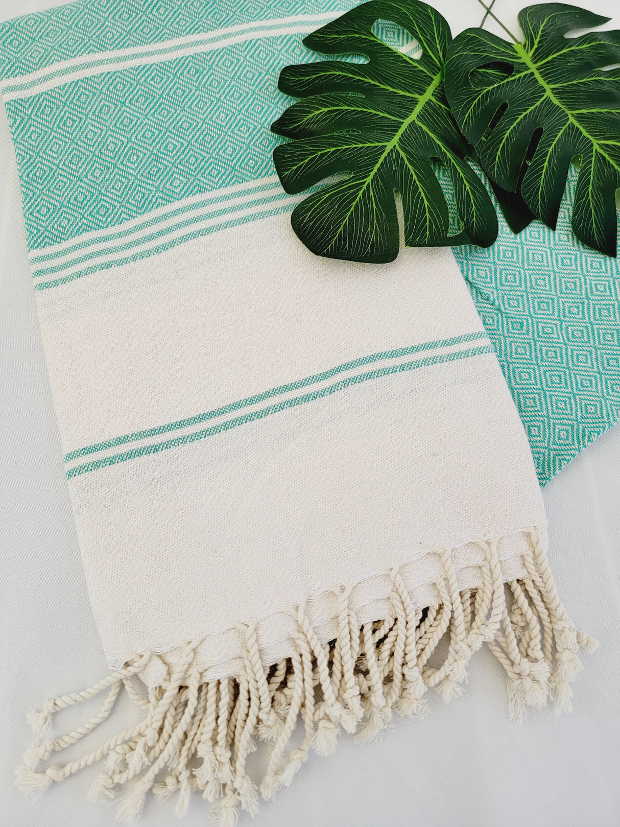 Easy Carry Quick Dry Cotton Beach Towel from EBRU Home