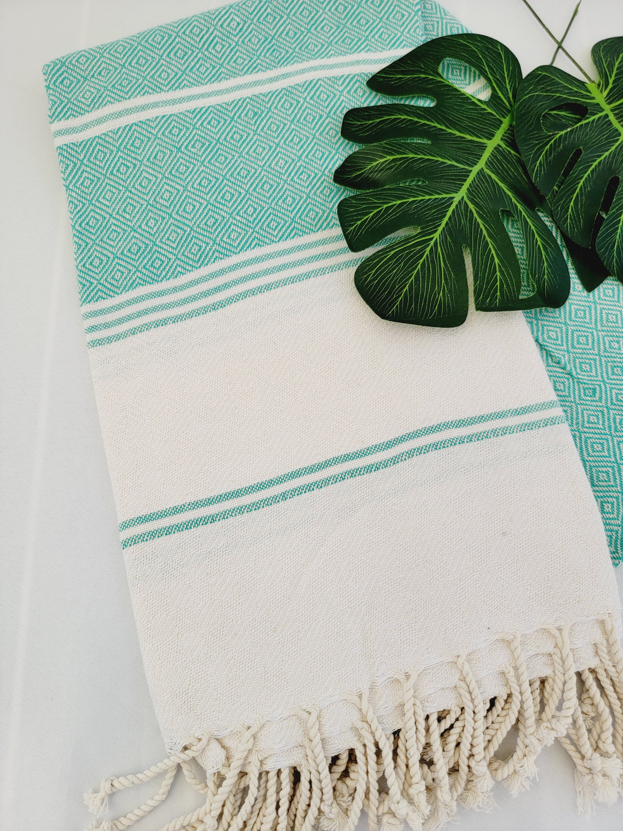 Easy Carry Quick Dry Cotton Beach Towel from EBRU Home