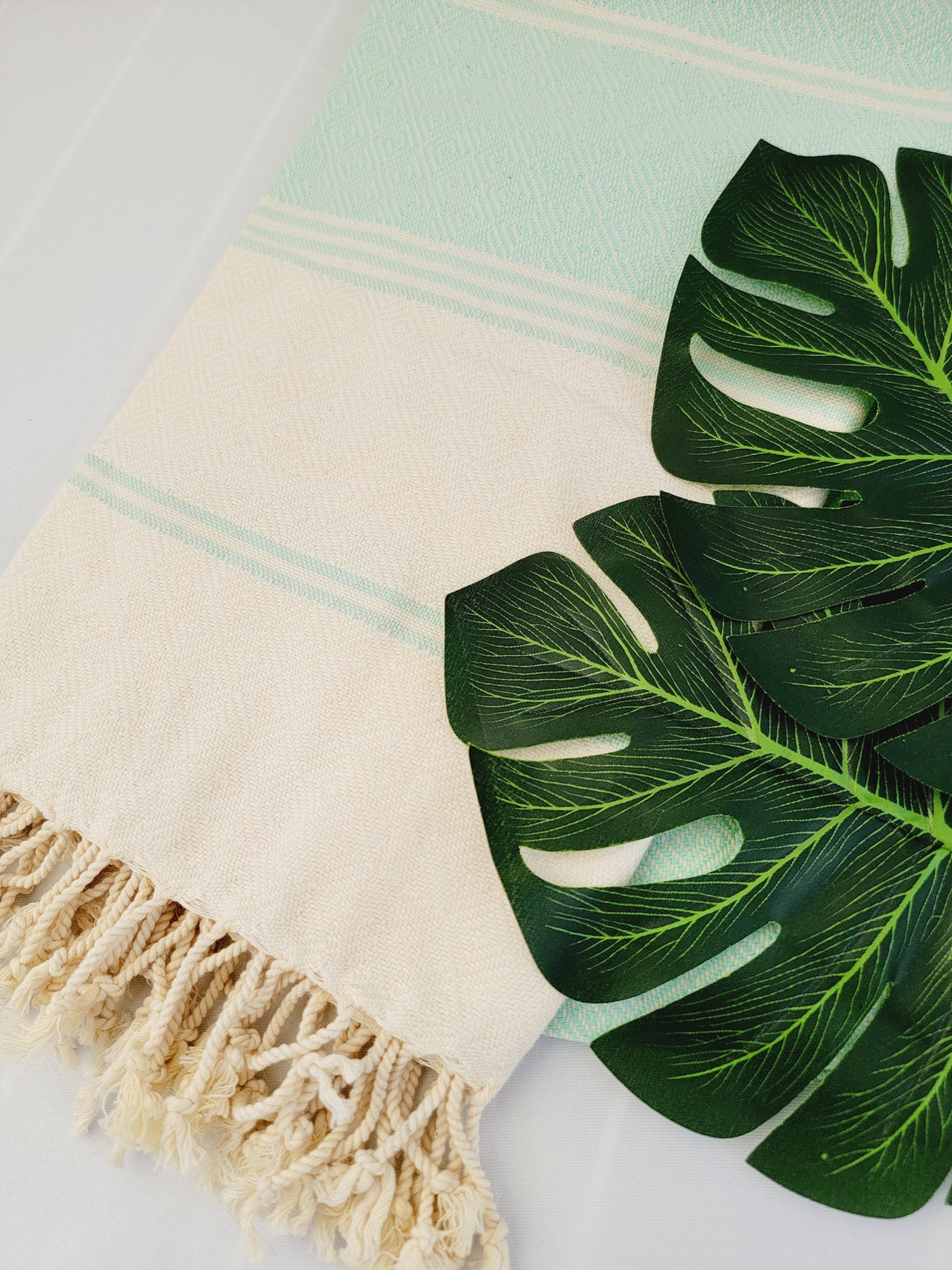 Easy Carry Quick Dry Cotton Beach Towel from EBRU Home