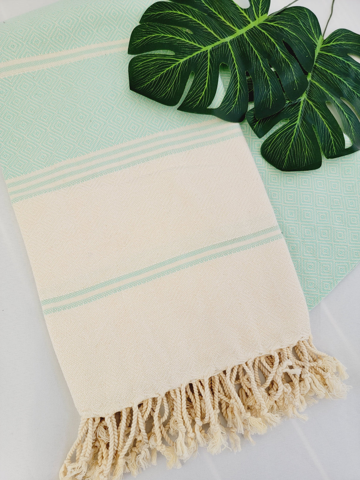 Easy Carry Quick Dry Cotton Beach Towel from EBRU Home