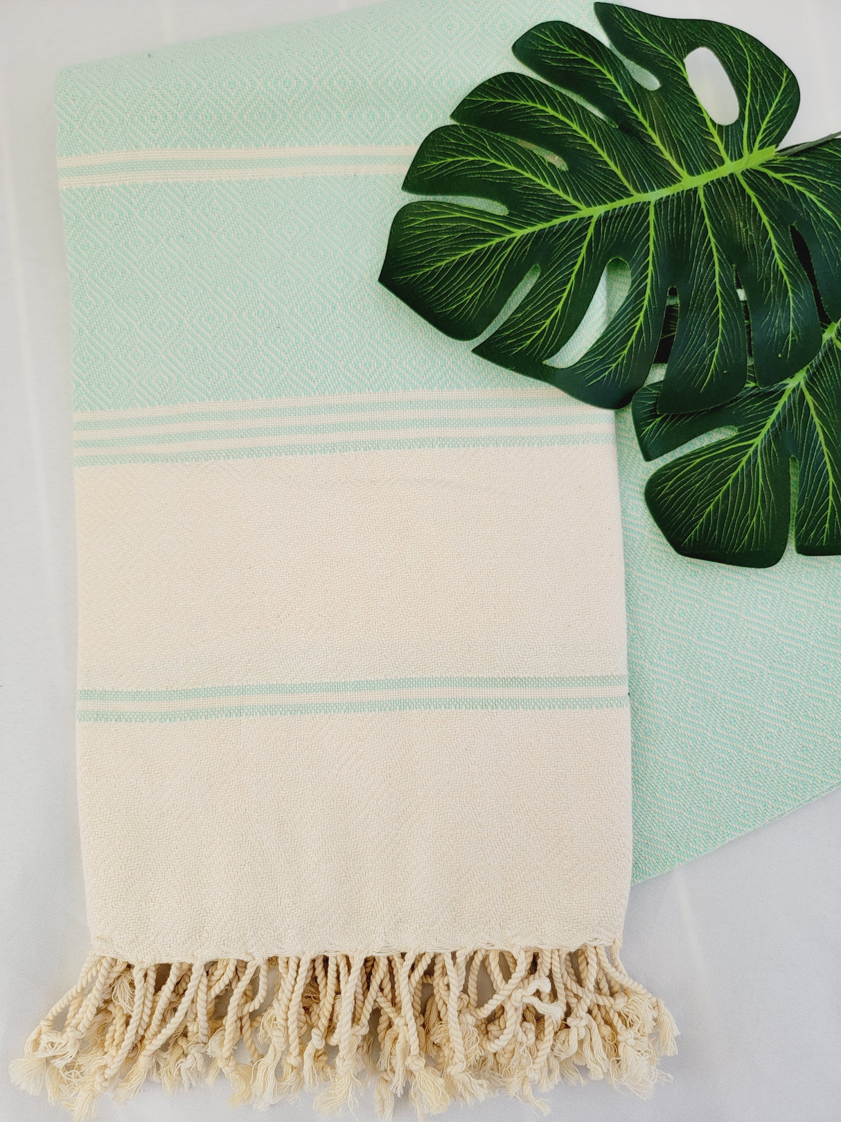 Easy Carry Quick Dry Cotton Beach Towel from EBRU Home