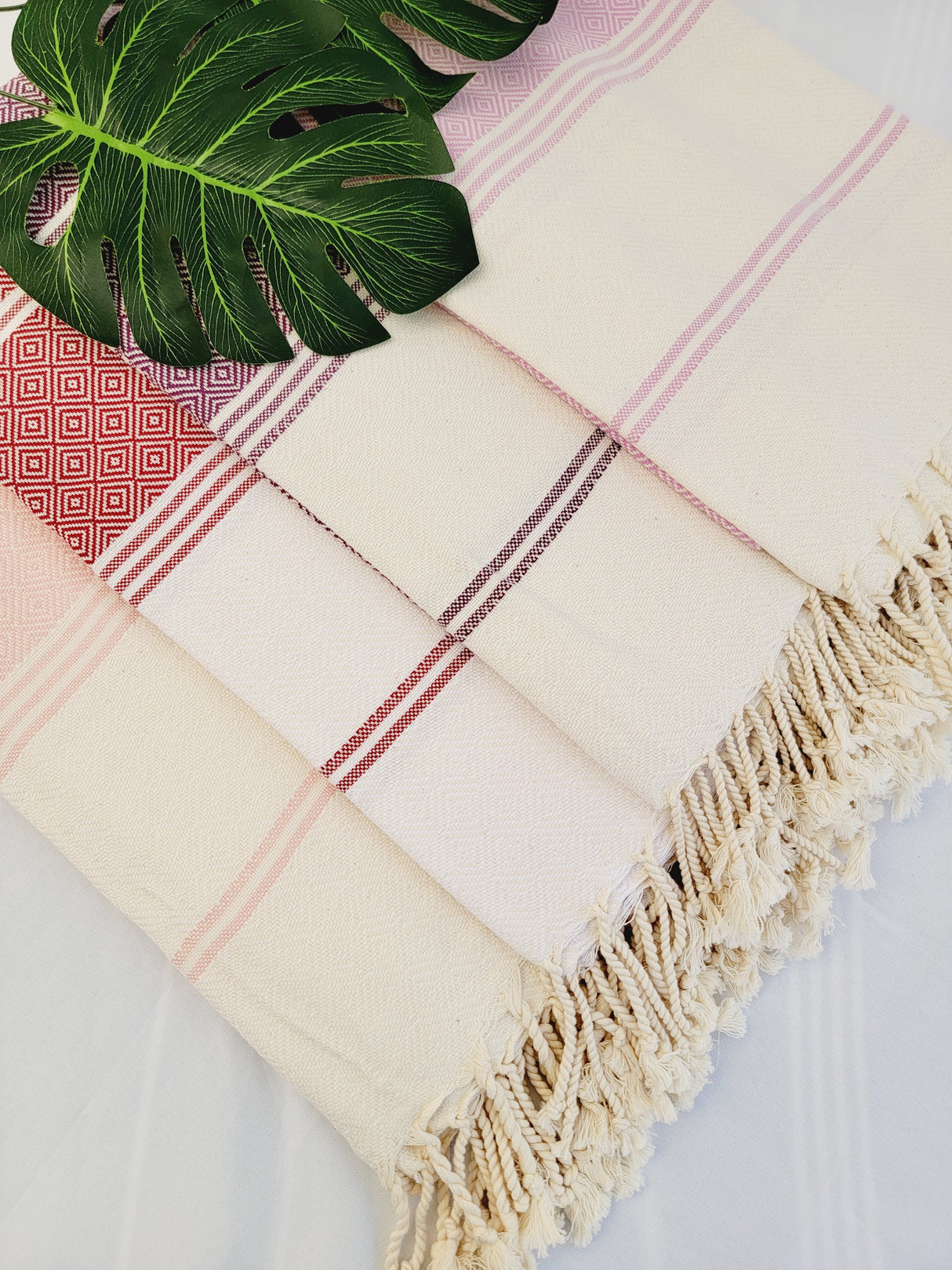 Easy Carry Quick Dry Cotton Beach Towel from EBRU Home