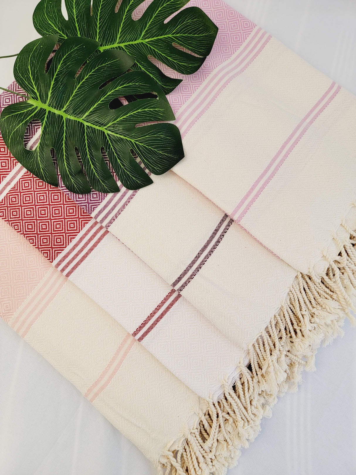 Easy Carry Quick Dry Cotton Beach Towel from EBRU Home