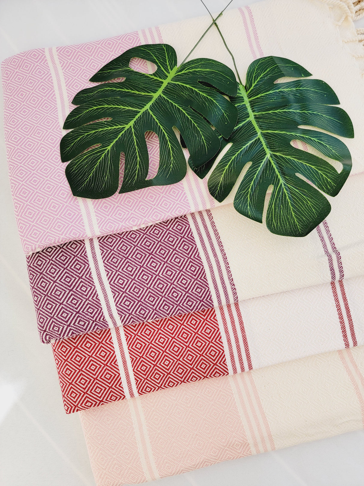 Easy Carry Quick Dry Cotton Beach Towel from EBRU Home