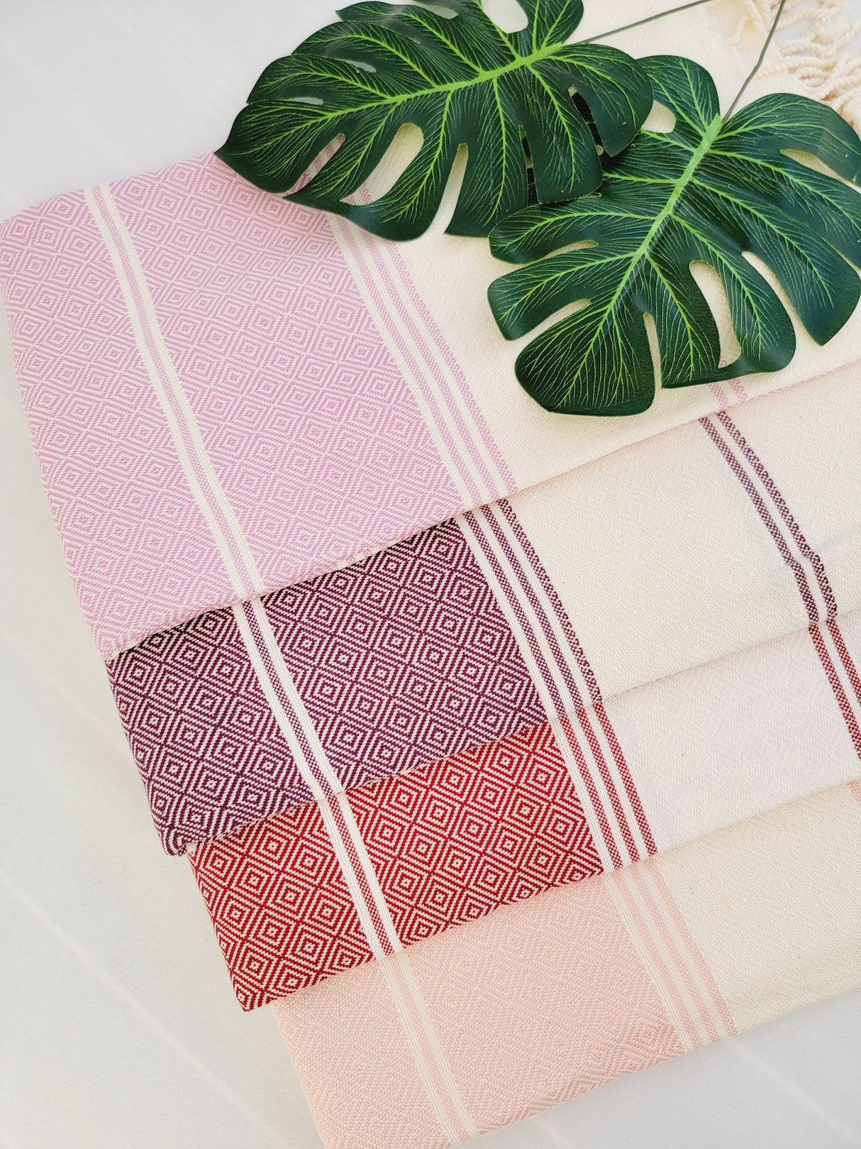 Easy Carry Quick Dry Cotton Beach Towel from EBRU Home