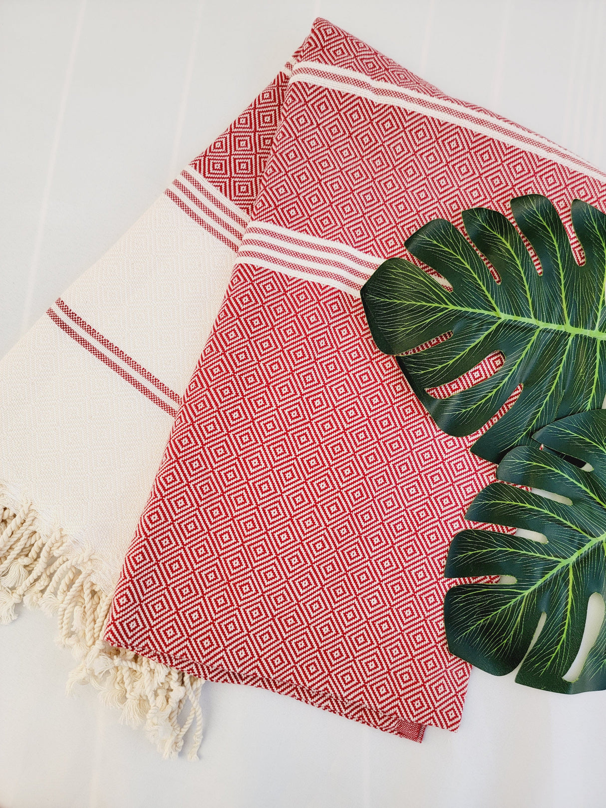 Easy Carry Quick Dry Cotton Beach Towel from EBRU Home