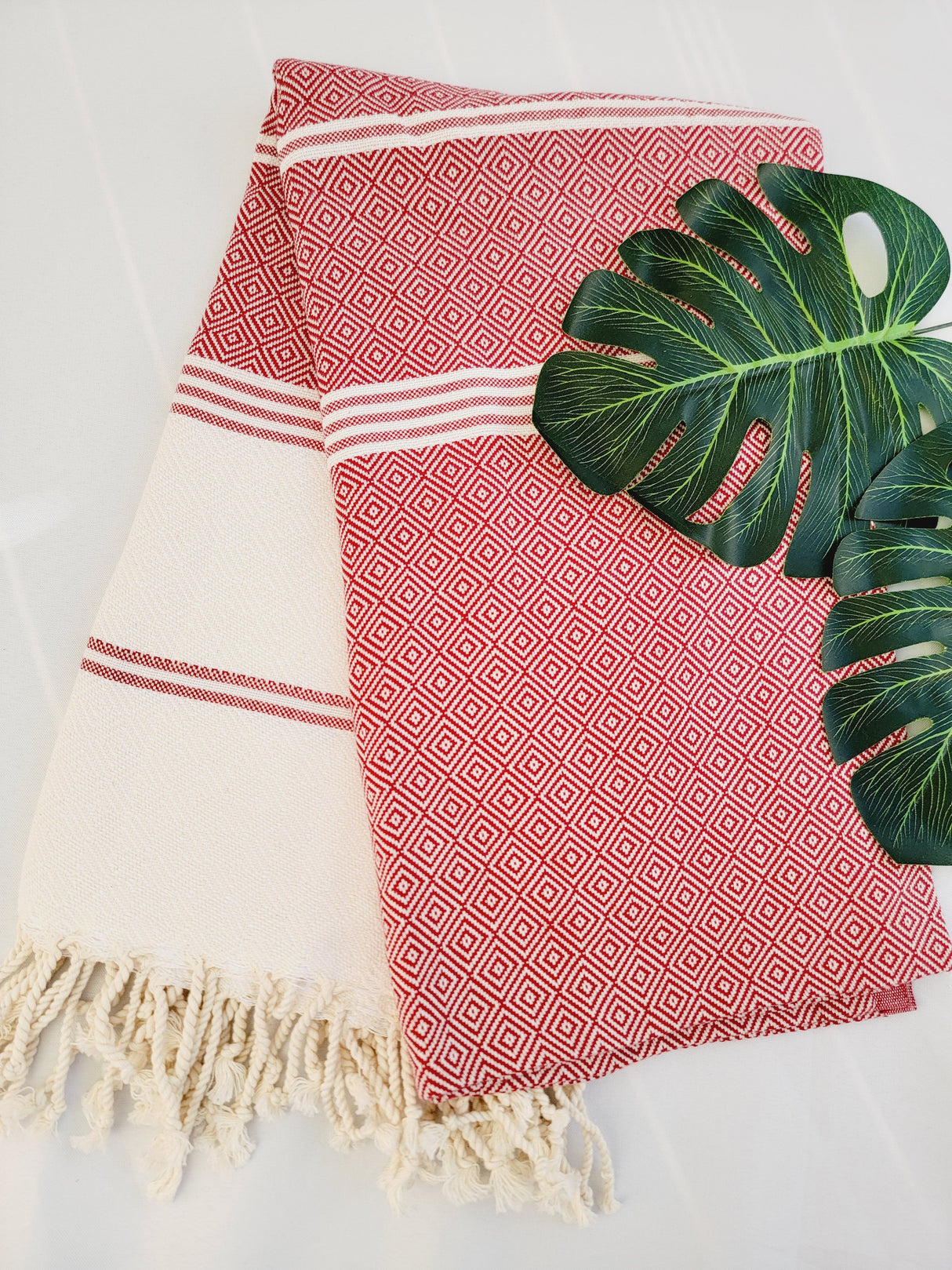 Easy Carry Quick Dry Cotton Beach Towel from EBRU Home