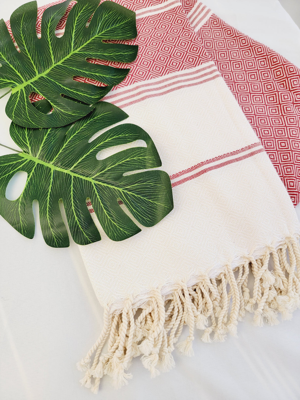 Easy Carry Quick Dry Cotton Beach Towel from EBRU Home