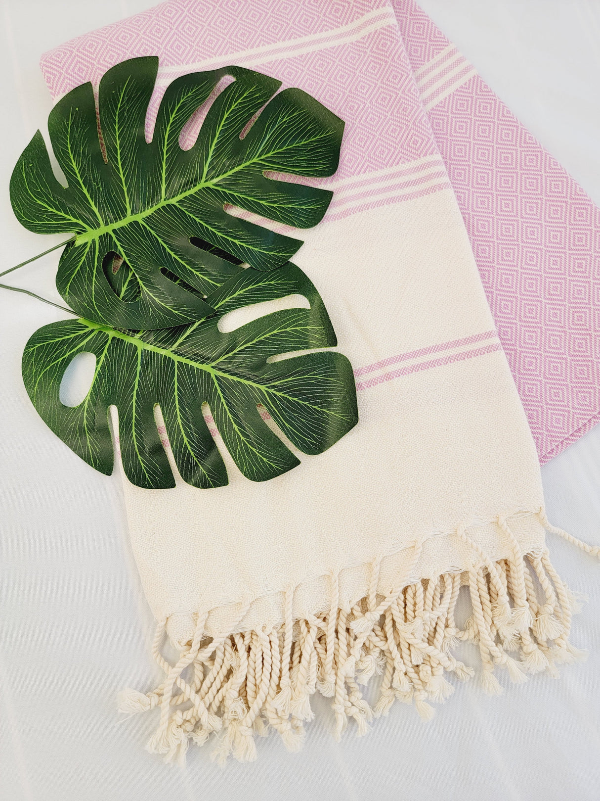 Easy Carry Quick Dry Cotton Beach Towel from EBRU Home
