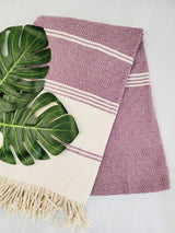 Bundle Easy Carry Quick Dry Cotton Beach Towel from EBRU Home