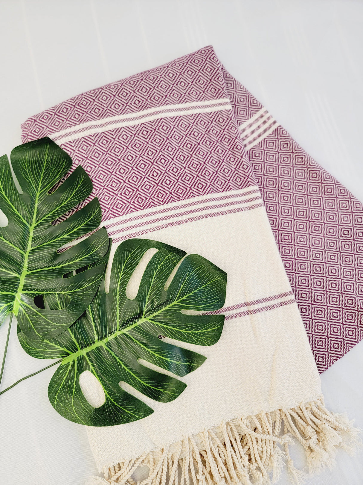 Easy Carry Quick Dry Cotton Beach Towel from EBRU Home